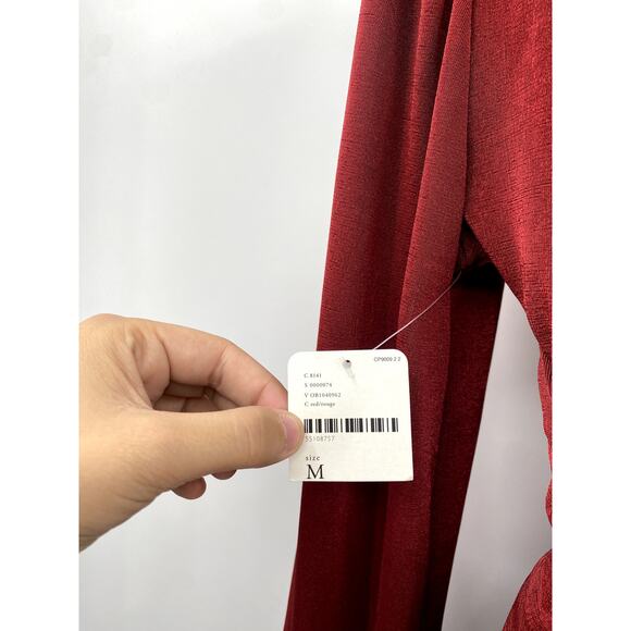 Free People maroon Open Back Mock Neck Bodysuit - Picture 4 of 4